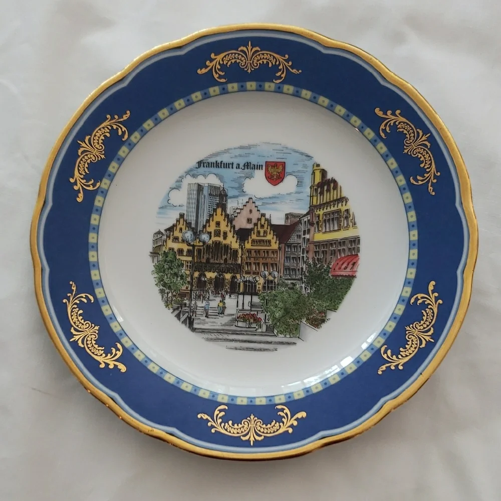 Vtg Kleiber Bavavarian Souvenir Plate - Frankfurt a. Main - 7.5